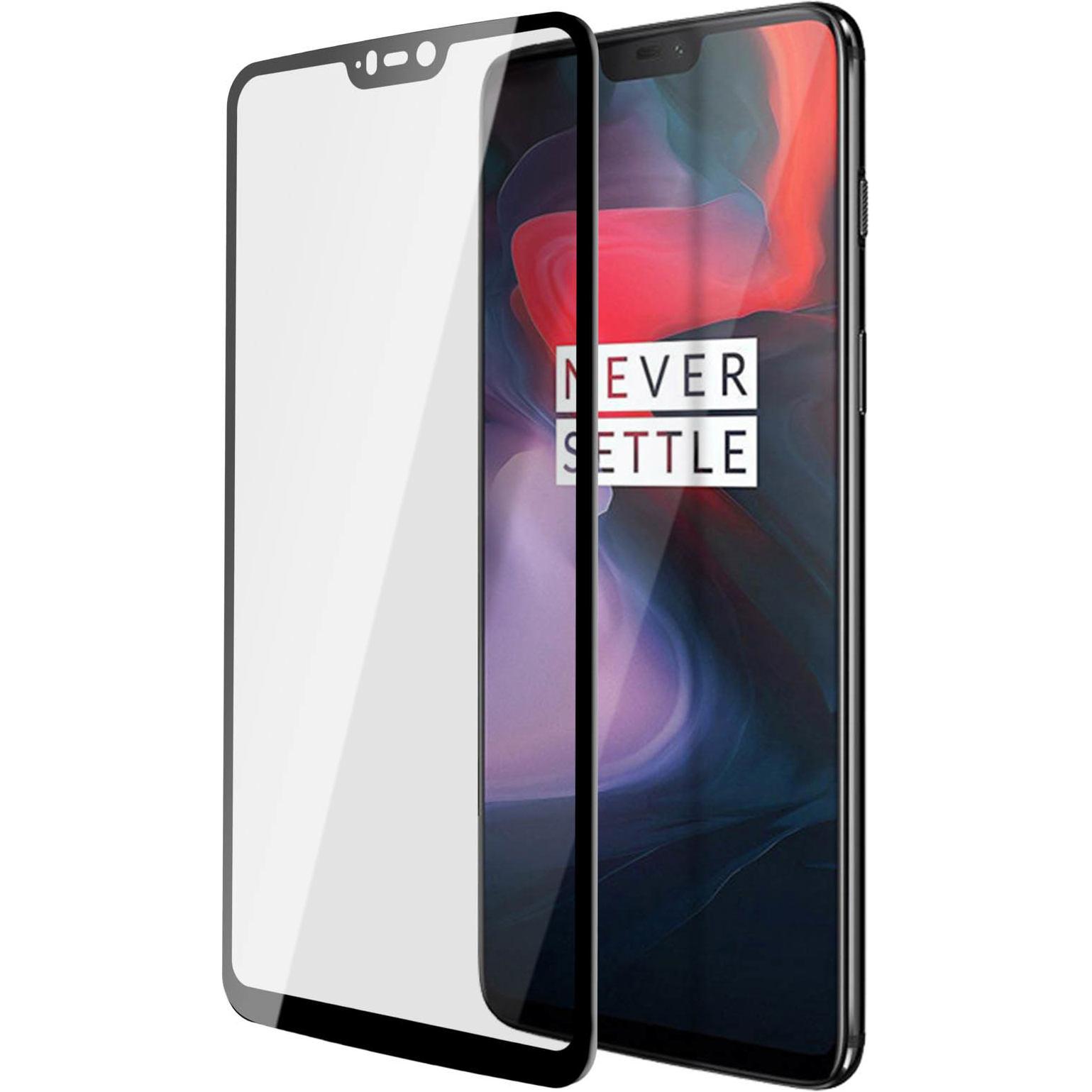 Avizar Panzerglas, Glas Schutzfolie, Schutzglas (1 Stück, OnePlus 6), Smartphone Schutzfolie, Schwarz