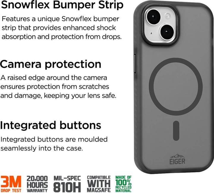 Produktbild Eiger 3m Ultra-Protection Magsafe-Case GRS Blizzard Magsafe Case GRS Black (Apple iPhone 15)