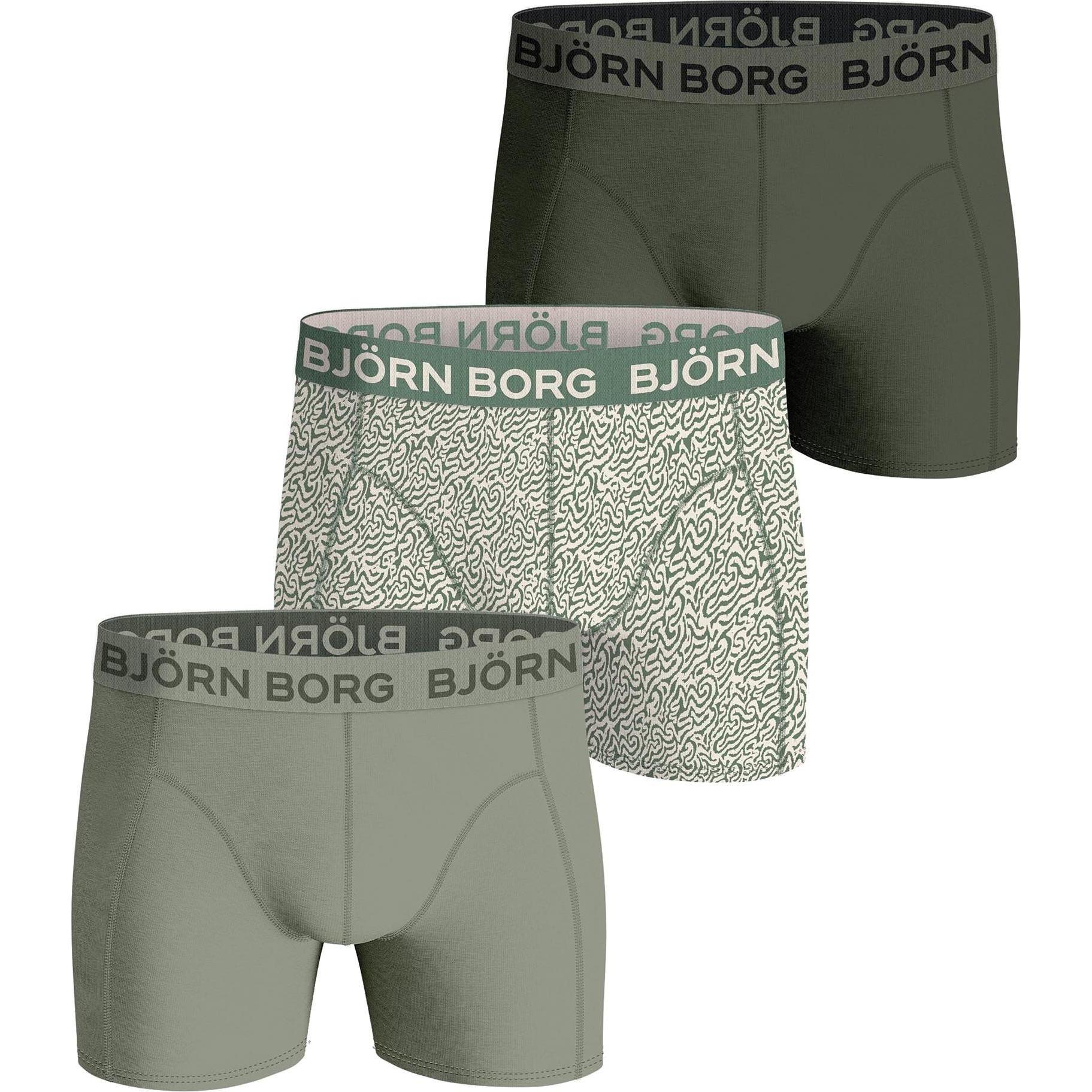 Björn Borg, Herren, Unterhosen, Cotton Stretch Boxer Trunks 3P, Mehrfarbig, (XXL, 3er Pack)