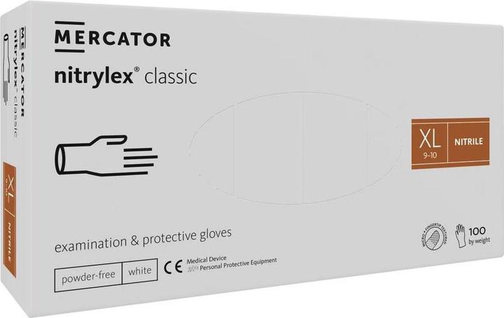 Nitril Einweghandschuhe NITRYLEX CLASSIC, Grösse XL, Packung mit 100 Stück, weiss