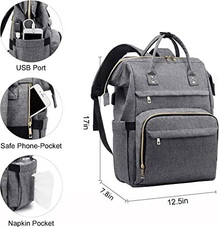 Produktbild Only-Bags.Store Laptop Rucksack 17 Zoll, Wasserdichte Rucksäcke Studenten mit Henkel USB Ladeanschluss, Gross