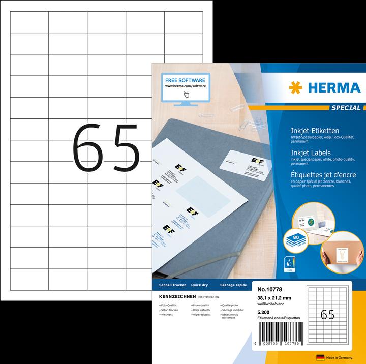 Produktbild HERMA Inkjet Etiketten A4