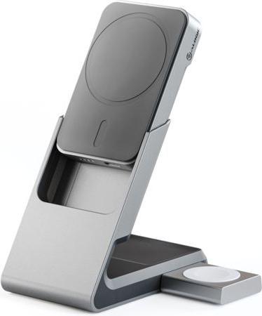 Actual product image Alogic Matrix+ Wireless 3-in-1 charging station MagSafe + Vent Mount (18 W)