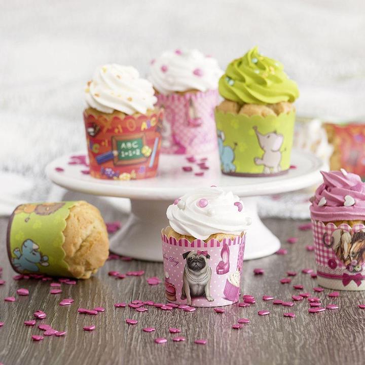 Image du produit Städter Mini moules à cupcakes vert clair & blanc (6 cm)