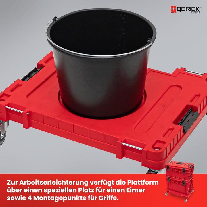 Produktbild Qbrick Rollbare Plattform System ONE 2.0 Transport Platform Workshop Red Ultra HD rot (120 kg)