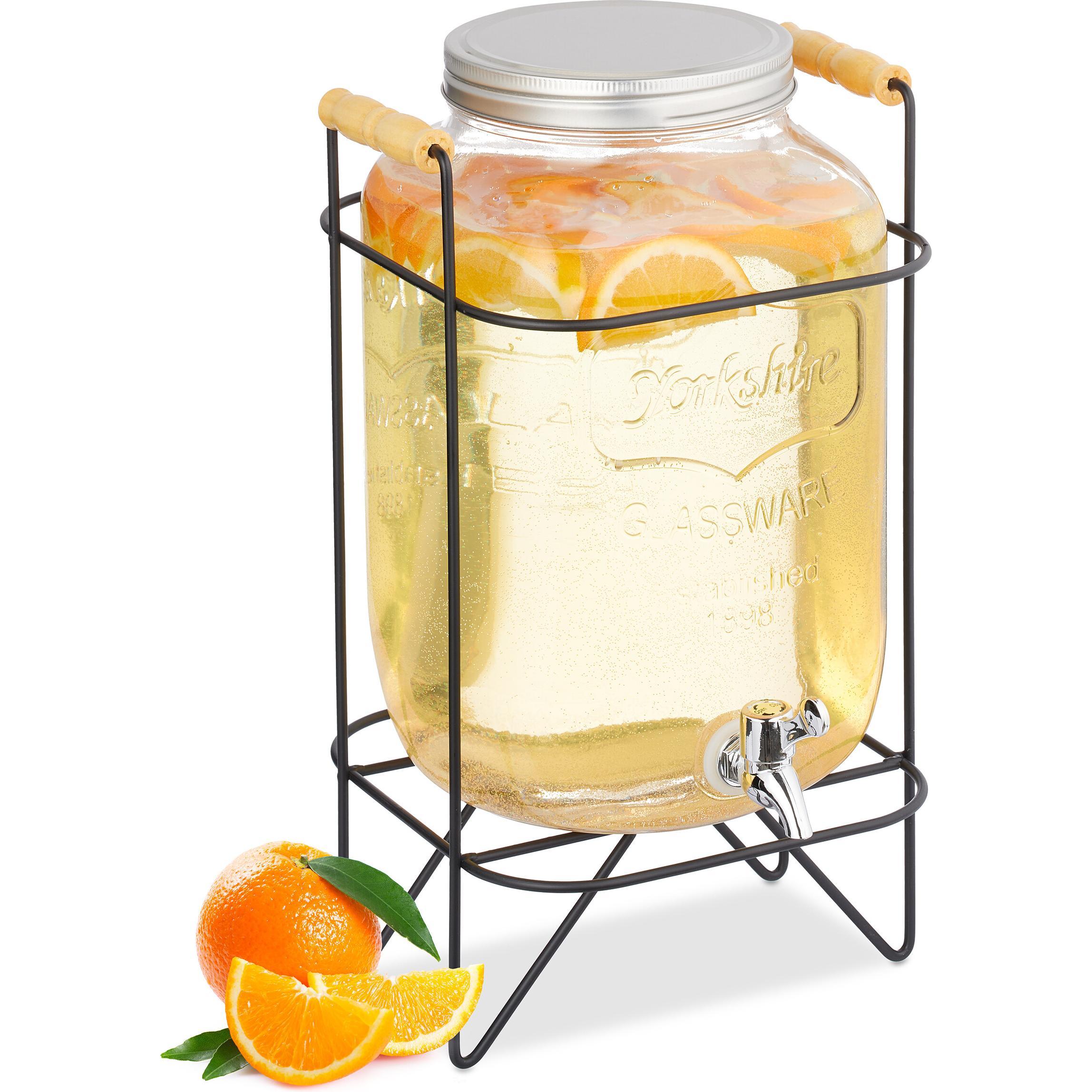 Relaxdays Getränkespender, Getränkespender, Transparent