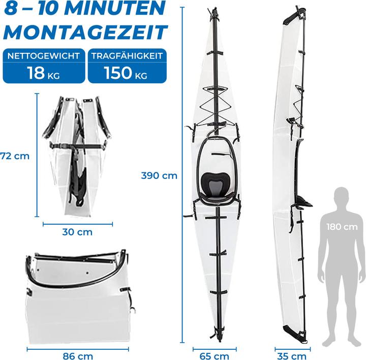 Immagine prodotto Terravent Kayak pieghevole ad alte prestazioni (1 Persona)