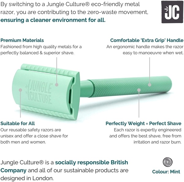 Actual product image Jungle Culture - Reusable razor in mint