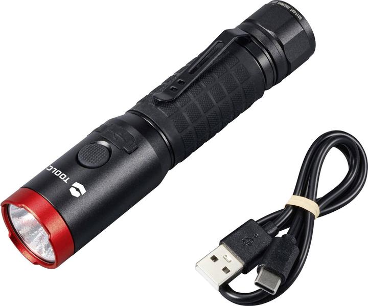 Actual product image Toolcraft LED hand lamp adjustable, with magnetic holder, with belt clip Li-Ion (1000 lm)