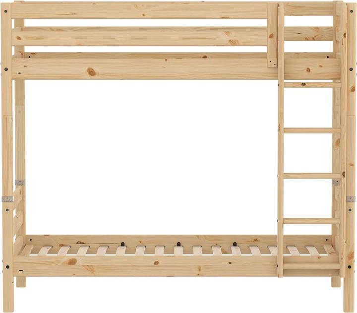 Produktbild Flexa CLASSIC Raw Etagenbett mit gerader Leiter, 90x200 cm, Kiefernholz Natur (90 x 200 cm)