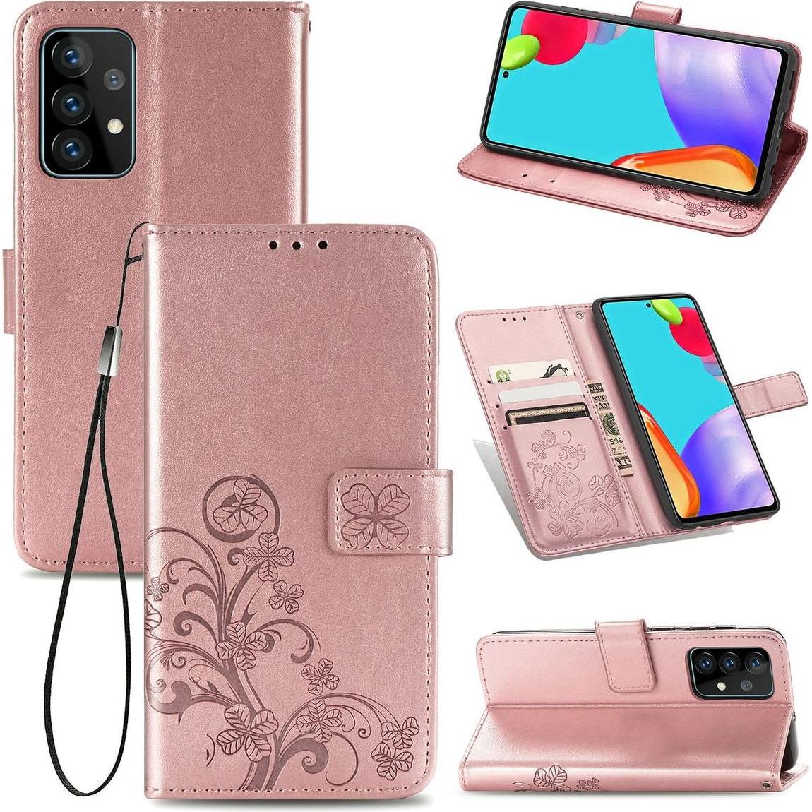 Thumbnail - König Design Hülle Handy Schutz für Samsung Galaxy A52 4G 5G A52s Case Cover Tasche Rosa Neu (Samsung Galaxy A52s 5G, Sa...