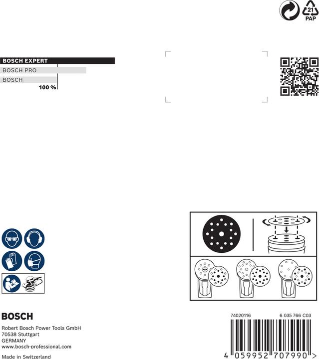 Image du produit Bosch Professional Disques à poncer EXPERT O780 / 125 (120)