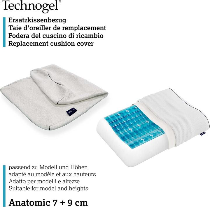Produktbild Technogel Ersatzhülle Kissen Anatomic (Kopfkissenbezug, 66 x 42 x 7/9 cm)