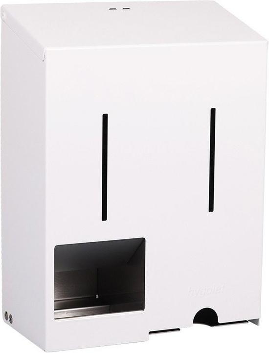 Actual product image Hygolet Tampon / sanitary napkin dispenser stainless steel white (Intimate gel)