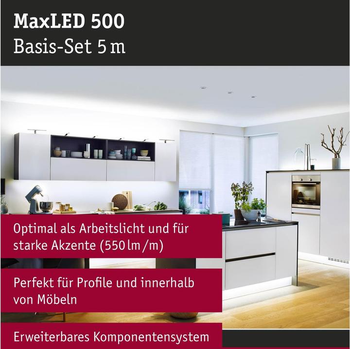 Image du produit Paulmann Kit MaxLED 500 Stripe (Lumière du jour, 500 cm, Intérieur)
