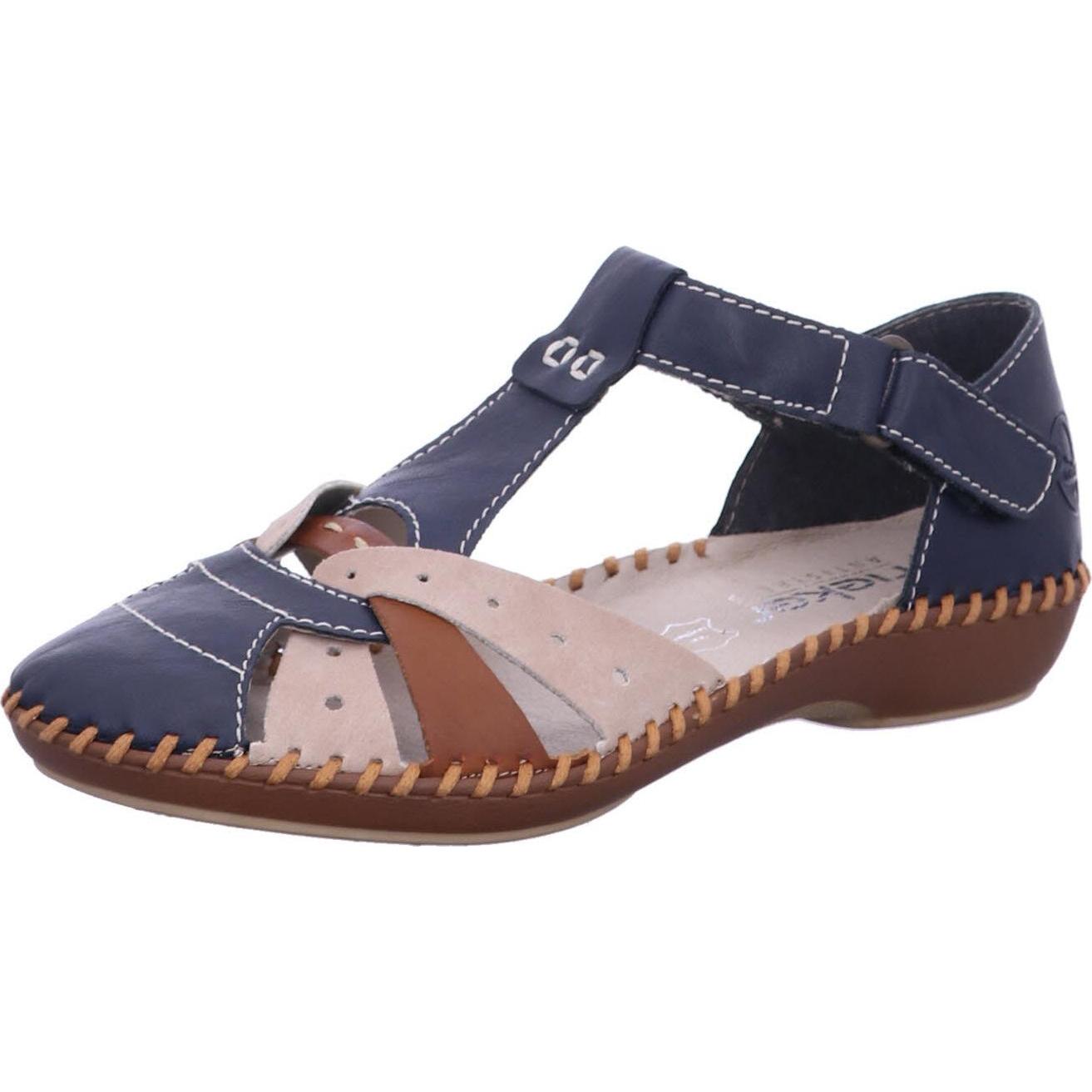 Rieker, Sandali + Ciabatte, Sandalo M1655-14, Blu, (41)