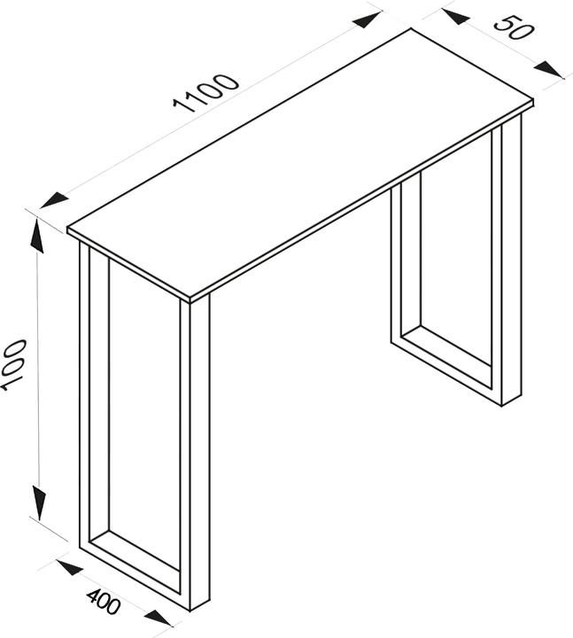 Actual product image VCM Holz Bartisch Stehtisch Xona 110x50 (110 x 50 x 102 cm)