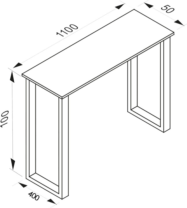 Produktbild VCM Holz Bartisch Stehtisch Xona 110x50 (110 x 50 x 102 cm)