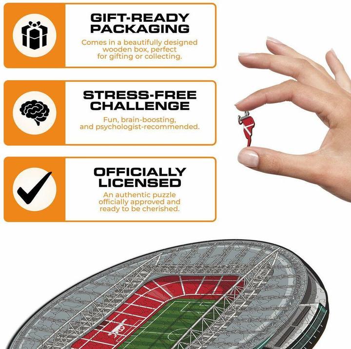 Produktbild Iconic Arsenal FC - Emirates Stadium - Holz Puzzle Grösse S (150 Teile) (150 Teile)