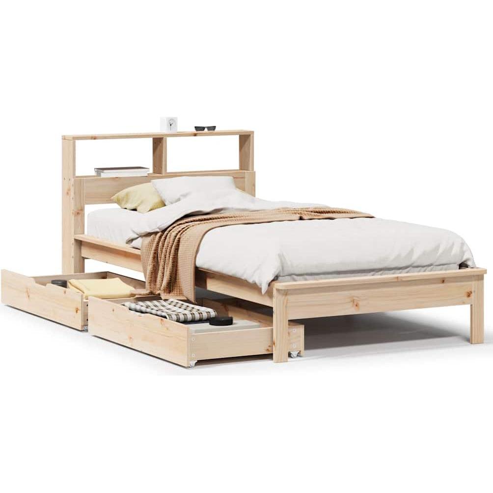 VidaXL, Bett, Massivholzbett Holzbett Bett Doppelbett Bettgestell 120x190cm Kiefernholz (120 x 190 cm)