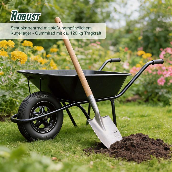 Produktbild Relaxdays 2x Schubkarrenrad