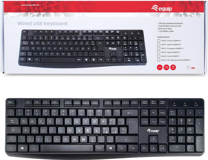 Productafbeelding equip Bedraad USB-toetsenbord (IT, Bedraad)