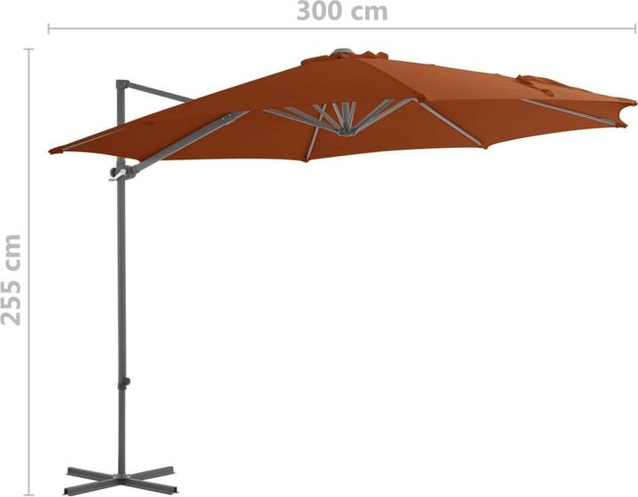 Actual product image vidaXL freischwingender Sonnenschirm (3 m)