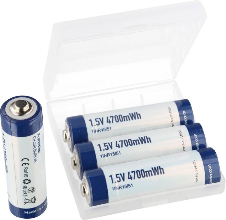 Produktbild Keeppower 4er Set AA Mignon P1450i3 1,5 V Li-Ion-Akku mit 3133 mAh und 4700mWh (4 Stk., AA, 3133 mAh)