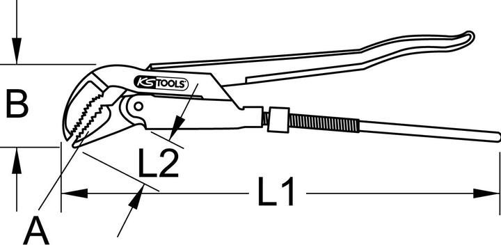 Produktbild KS Tools Eckrohrzange (580 mm)