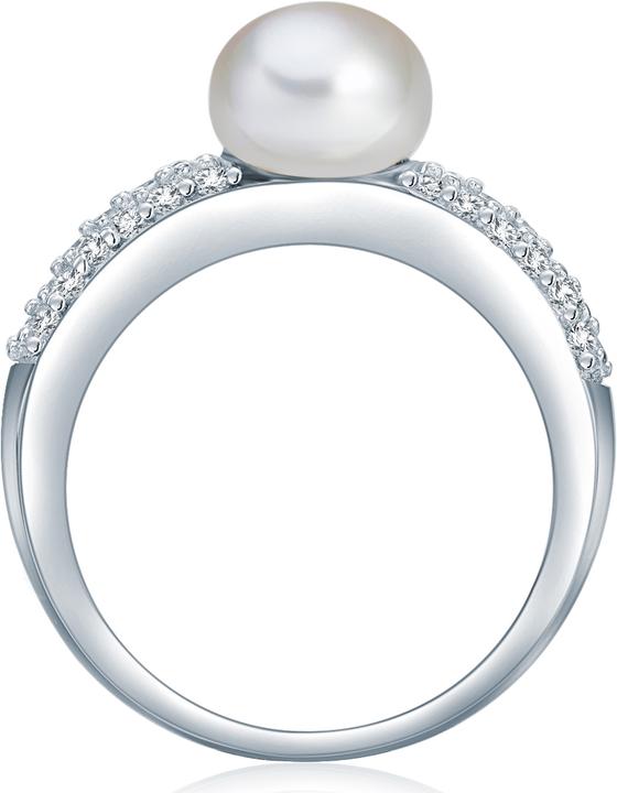 Produktbild Valero Pearls Damen Sterling Silber Zirkonia Süsswasser-Zuchtperle silber - 3848 (58, 925 Silber)
