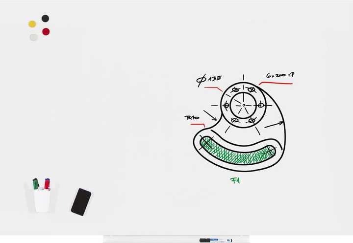 Actual product image Rocada Whiteboard module (100 x 150 cm)