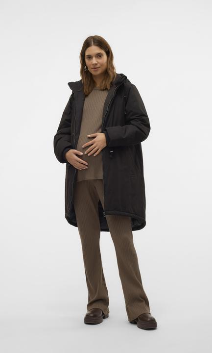 Actual product image Mamalicious Hood with drawstring ribbed cuffs Coat jacket (L)