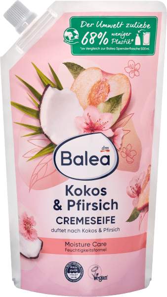 dm Balea Cremeseife Pfirsich & Kokos (Flüssigseife, 500 ml)