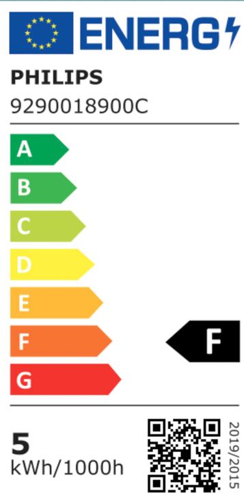 Energy Label Philips Lamp (E27, 4.30 W, 470 lm, 3 x, F)