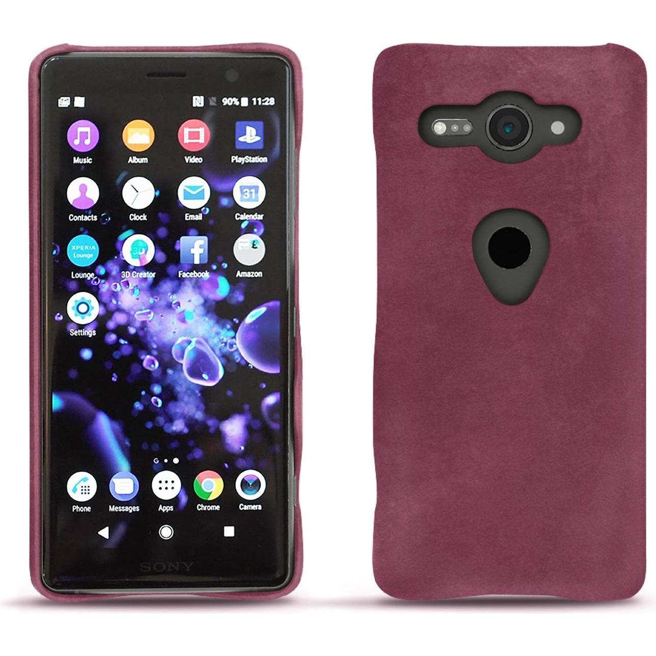Noreve Lederschutzhülle (Sony Xperia XZ2 Compact), Smartphone Hülle, Violett