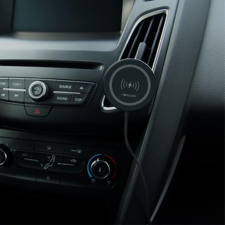 Actual product image Forever car holder for air vent MACH-300 magnetic with wireless charging black Qi2 15W