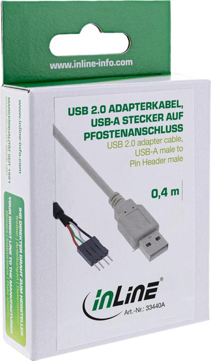 Produktbild InLine USB 2.0 Adapterkabel (0.40 m)