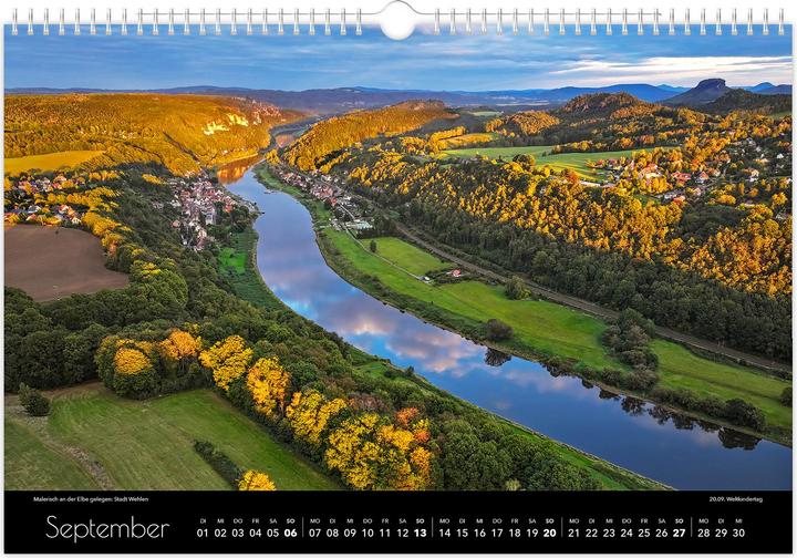 Produktbild Kalender Schsische Schweiz Luftaufnahmen 2026