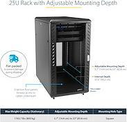 Image du produit StarTech 25U 36IN SERVER RACK CABINET (25 HE, Rack 19 pouces)