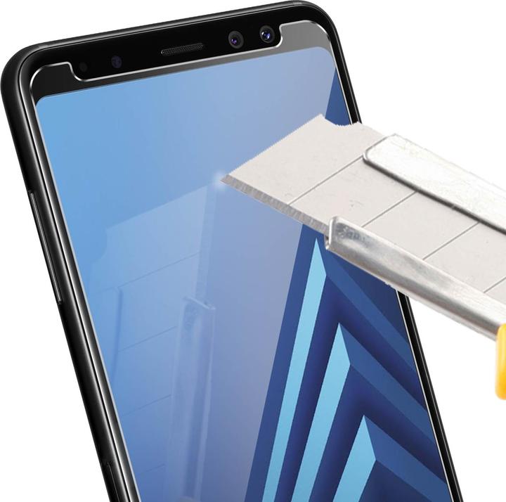 Actual product image Avizar Crystal clear film, glass screen protector (1 Piece, Samsung Galaxy A8 (2018))