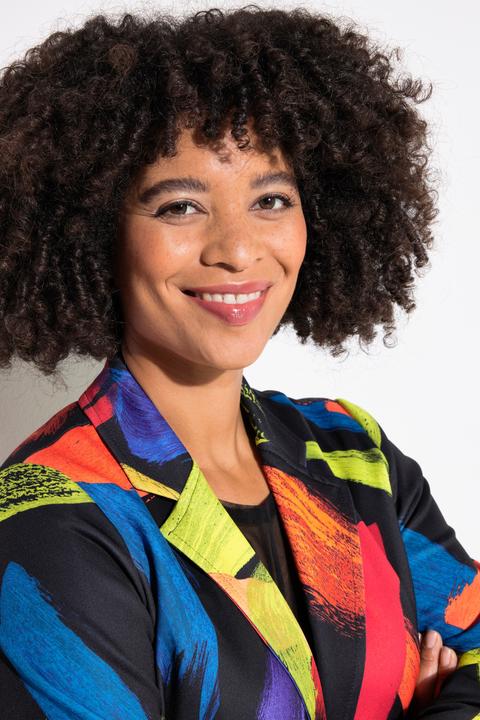 Produktbild Angel of Style Blazer, Alloverdruck, gekräuselte 3/4-Ärmel (42)