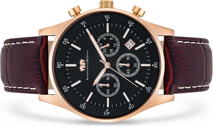 Produktbild Herren Chronograph Goodwill Echtleder dunkelbraun - 4410 (Chronograph, 45 mm)