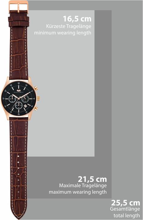 Produktbild Herren Chronograph Goodwill Echtleder dunkelbraun - 4410 (Chronograph, 45 mm)