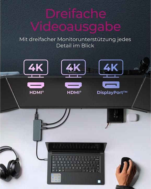 Produktbild Icy Box IB-DK4060-CPD (USB-C, 12 Ports)