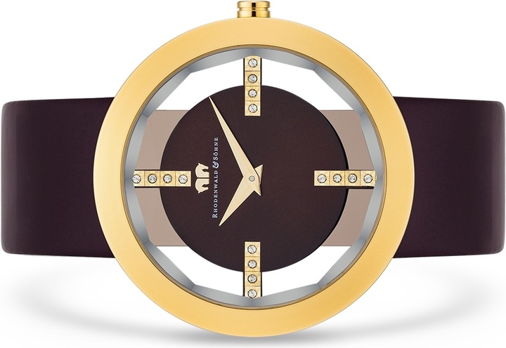 Image du produit Montre à quartz pour femme Lucrezia en cuir véritable brun foncé - 4330 (Montre analogique, 42 mm)