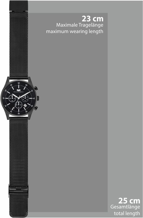 Produktbild Herren Chronograph Goodwill Edelstahl schwarz - 5112 (Chronograph, 45 mm)