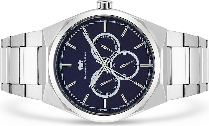 Image du produit Hommes multifonctions Cooledge acier inoxydable argenté - 5608 (Montre analogique, 42 mm)