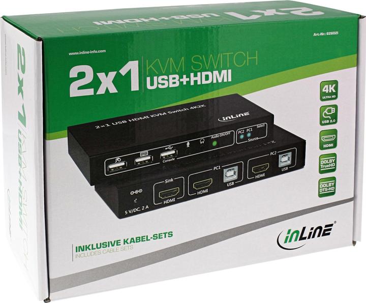 Actual product image InLine KVM Desktop Switch