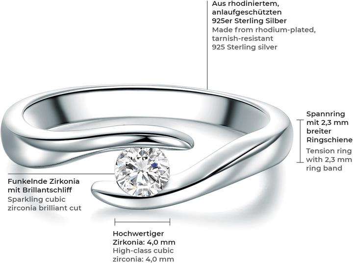 Immagine prodotto Trilani Donna Argento Zirconia argento - 6794 (60, 925 Argento)