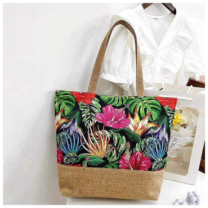 Only-Bags.Store Handtasche Tote Casual Blume Drucken Leinwand Graffiti